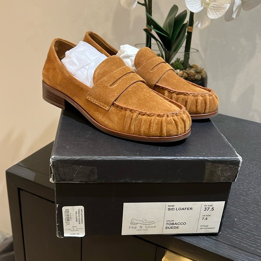 rag & bone Tobacco Suede Sid Loafers